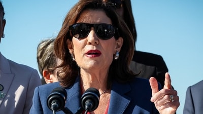 New York State Governor Kathy Hochul  announced an increase in unemployment benefits from October 13. (REUTERS)