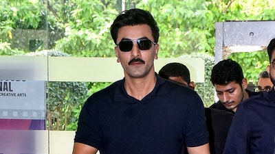 Ranbir Kapoor during an event in tribute to late filmmakers Raj Kapoor and Guru Dutt as part the Celebrate Cinema 2025 being held at Whistling Woods. (PTI Photo) (PTI10_09_2025_000260A) (PTI) Ranbir Kapoor during an event in tribute to late filmmakers Raj Kapoor and Guru Dutt as part the Celebrate Cinema 2025 being held at Whistling Woods. (PTI Photo) (PTI10_09_2025_000260A) (PTI)
