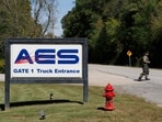 A general view of the road signage at Accurate Energetic Systems on October 10, 2025 in McEwen