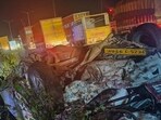 Drivers of two more cars and the trailer were also injured in the accident.