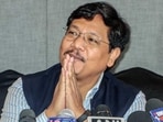 Meghalaya chief minister Conrad K. Sangma at a press conference in Imphal on Friday (ANI)