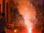Most worryingly, Delhi’s past attempts to regulate crackers have failed miserably. Despite years of bans, the city’s skies have turned grey every Diwali night. (HT) Most worryingly, Delhi’s past attempts to regulate crackers have failed miserably. Despite years of bans, the city’s skies have turned grey every Diwali night. (HT)