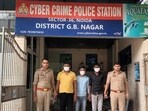 Police said that the main suspect, Sunny Kumar, and his aides fraudulently got  <span class='webrupee'>₹</span>23 lakh transferred into his bank account from the complainant. (HT Photos)