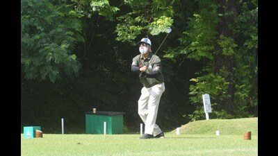 A player in action during the Chandigarh Golf League matches on Friday. (Sant Arora/HT) A player in action during the Chandigarh Golf League matches on Friday. (Sant Arora/HT)