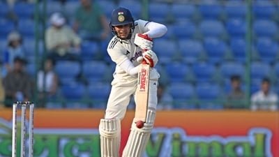 India's captain Shubman Gill (20*)lso looked assured and would be hoping to make up for the disappointment of missing a hundred in Ahmedabad. (AFP) India's captain Shubman Gill (20*)lso looked assured and would be hoping to make up for the disappointment of missing a hundred in Ahmedabad. (AFP)