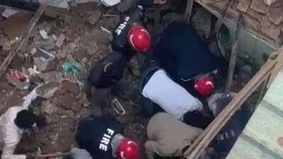 During the rescue operation on Friday. (HT) During the rescue operation on Friday. (HT)