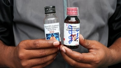 The protesting doctors alleged that the cough syrup was poisonous and contained industrial solvent. (Reuters)