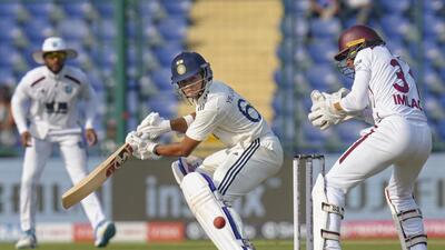 India's Yashasvi Jaiswal in action against West Indies. (PTI) India's Yashasvi Jaiswal in action against West Indies. (PTI)