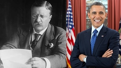 Theodore Roosevelt (L), Barack Obama (R) (file) Theodore Roosevelt (L), Barack Obama (R) (file)