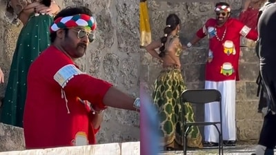 Prabhas and Nidhhi Agerwal are shooting a song for their upcoming horror comedy film The Raja Saab in Greece. Prabhas and Nidhhi Agerwal are shooting a song for their upcoming horror comedy film The Raja Saab in Greece.