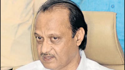 Pune, India - March 20, 2020: Ajit Pawar, Deputy Chief Minister during a press conference in Pune, India, on Friday, March 20, 2020. (Photo by Shankar Narayan/HT PHOTO) Pune, India - March 20, 2020: Ajit Pawar, Deputy Chief Minister during a press conference in Pune, India, on Friday, March 20, 2020. (Photo by Shankar Narayan/HT PHOTO)