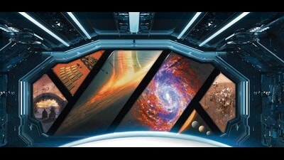Stills from The Hitchhiker’s Guide to the Galaxy (2005), The Martian (2015) and Interstellar (2014). A NASA rendering of the spiral galaxy NGC 1068; an image of the Curiosity lander on Mars; and a rendering of the Trappist 1 system. (Images: NASA / CXC / SAO / J Schmidt and N Wolk; NASA / JPL-Caltech) Stills from The Hitchhiker’s Guide to the Galaxy (2005), The Martian (2015) and Interstellar (2014). A NASA rendering of the spiral galaxy NGC 1068; an image of the Curiosity lander on Mars; and a rendering of the Trappist 1 system. (Images: NASA / CXC / SAO / J Schmidt and N Wolk; NASA / JPL-Caltech)