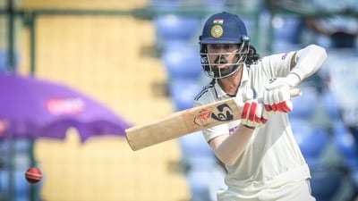 KL Rahul made a brisk 38 but was stumped off Jomel Warrican's left-arm spin, bringing an end to a 58-run opening stand (Hindustan Times) KL Rahul made a brisk 38 but was stumped off Jomel Warrican's left-arm spin, bringing an end to a 58-run opening stand (Hindustan Times)