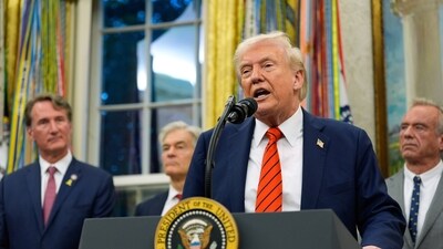 President Donald Trump speaks in the Oval Office of the White House on Friday, October 10, 2025. (AP) President Donald Trump speaks in the Oval Office of the White House on Friday, October 10, 2025. (AP)