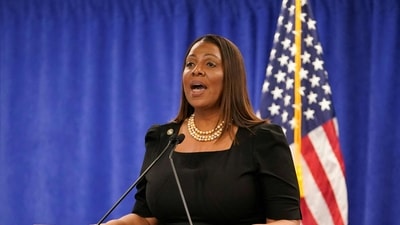 New York Attorney General Letitia James has been indicted on federal bank fraud charges tied to her Virginia property purchase. (Photo by TIMOTHY A. CLARY / AFP) (AFP) New York Attorney General Letitia James has been indicted on federal bank fraud charges tied to her Virginia property purchase. (Photo by TIMOTHY A. CLARY / AFP) (AFP)