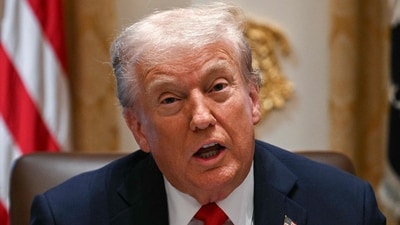 Donald Trump, during the Thursday cabinet meeting, reportedly basked in his achievement of the Israel-Hamas peace deal. (AFP)