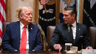 President Donald Trump faced a lot of flak online after Pete Hegseth announced the agreement with Qatar. (AFP) President Donald Trump faced a lot of flak online after Pete Hegseth announced the agreement with Qatar. (AFP)