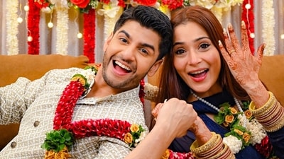 Sara Khan and Krish Pathak officially registered their marriage in a court ceremony. Sara Khan and Krish Pathak officially registered their marriage in a court ceremony.