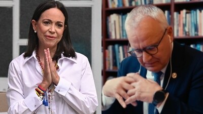 The Nobel Committee called Maria Corina Machado to tell her she had been awarded the 2025 Peace Prize for her struggle for democratic rights. The Nobel Committee called Maria Corina Machado to tell her she had been awarded the 2025 Peace Prize for her struggle for democratic rights.