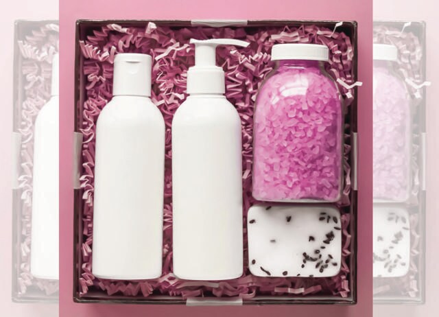 Prepare an assortment of skincare products and make a fancy hamper out of it. (SHUTTERSTOCK) Prepare an assortment of skincare products and make a fancy hamper out of it. (SHUTTERSTOCK)