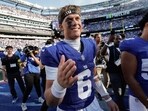 In a surprising victory, the Giants defeated the Eagles 34–17 with rookie QB Jaxson Dart excelling in his third start.