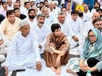 Congress MP Selja Kumari at the residence of Haryana late IPS officer Y Puran Kumar in Chandigarh on Saturday. (HT Photo) Congress MP Selja Kumari at the residence of Haryana late IPS officer Y Puran Kumar in Chandigarh on Saturday. (HT Photo)