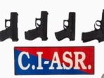 The recovered weapons include three 9mm pistols and five .30 bore pistols, along with magazines (HT Photo) The recovered weapons include three 9mm pistols and five .30 bore pistols, along with magazines (HT Photo)