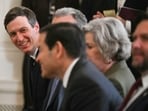 Jared Kushner with White House officials including Secretary of State Marco Rubio and Vice President JD Vance, foreground, at the news conference to announce President Trump’s 20-point peace plan for Gaza. Jared Kushner with White House officials including Secretary of State Marco Rubio and Vice President JD Vance, foreground, at the news conference to announce President Trump’s 20-point peace plan for Gaza.