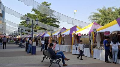 Diwali fair atM3M Urbana Sector 67 as seen on Saturday. (HT Photo)