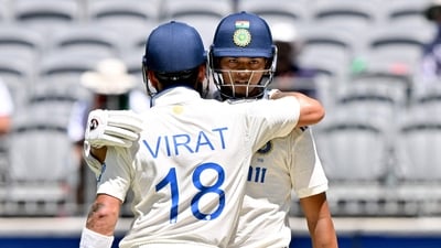 File photo of Virat Kohli (L) hugging Yashasvi Jaiswal (AFP) File photo of Virat Kohli (L) hugging Yashasvi Jaiswal (AFP)