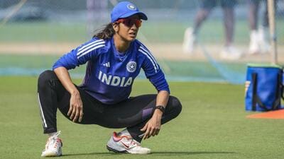 India's Jemimah Rodrigues during training in Visakhapatnam on Saturday. (PTI) India's Jemimah Rodrigues during training in Visakhapatnam on Saturday. (PTI)