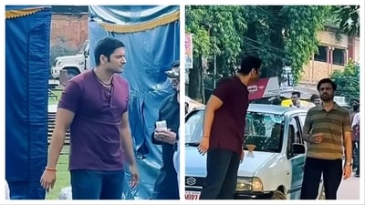 A video of Jitendra Kumar shooting with Ali Fazal for the Mirzapur film has surfaced on social media. A video of Jitendra Kumar shooting with Ali Fazal for the Mirzapur film has surfaced on social media.