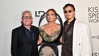 Bill Condon, Jennifer Lopez and Tonatiuh attend a special screening of "Kiss of the Spider Woman" in New York. (Evan Agostini/Invision/AP) Bill Condon, Jennifer Lopez and Tonatiuh attend a special screening of "Kiss of the Spider Woman" in New York. (Evan Agostini/Invision/AP)
