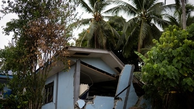 Saturday's earthquake struck off the southern coast of Philippines near the Mindanao town. (Reuters)