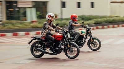 Royal Enfield Hunter 350 shares its underpinnings with other 350 cc models.