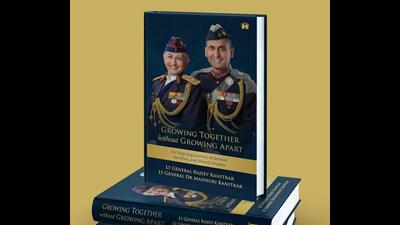 This book, “Growing Together Without Going Apart”, penned by India’s first Lt Gen couple, Dr Madhuri and Rajeev Kanitkar. (HT)