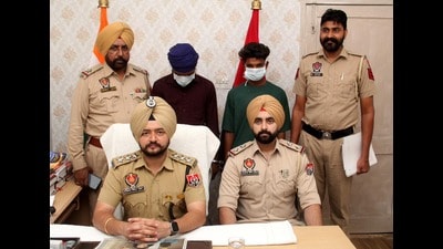 Two of the accused in police custody in Dakha on Saturday. (HT Photo) Two of the accused in police custody in Dakha on Saturday. (HT Photo)