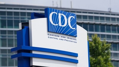 A sign for the CDC sits outside of their facility at the Centers for Disease Control and Prevention (CDC) Roybal campus (REUTERS)