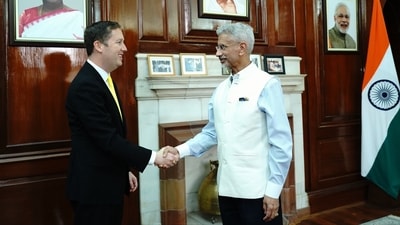 External affairs minister S Jaishankar on Saturday meets US ambassador-designate to India Sergio Gor. (@DrSJaishankar/X) External affairs minister S Jaishankar on Saturday meets US ambassador-designate to India Sergio Gor. (@DrSJaishankar/X)
