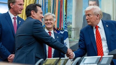 Trump announced a deal with AstraZeneca Plc to slash consumer prices on some of the company's drugs in exchange for tariff relief. (Bloomberg) Trump announced a deal with AstraZeneca Plc to slash consumer prices on some of the company's drugs in exchange for tariff relief. (Bloomberg)