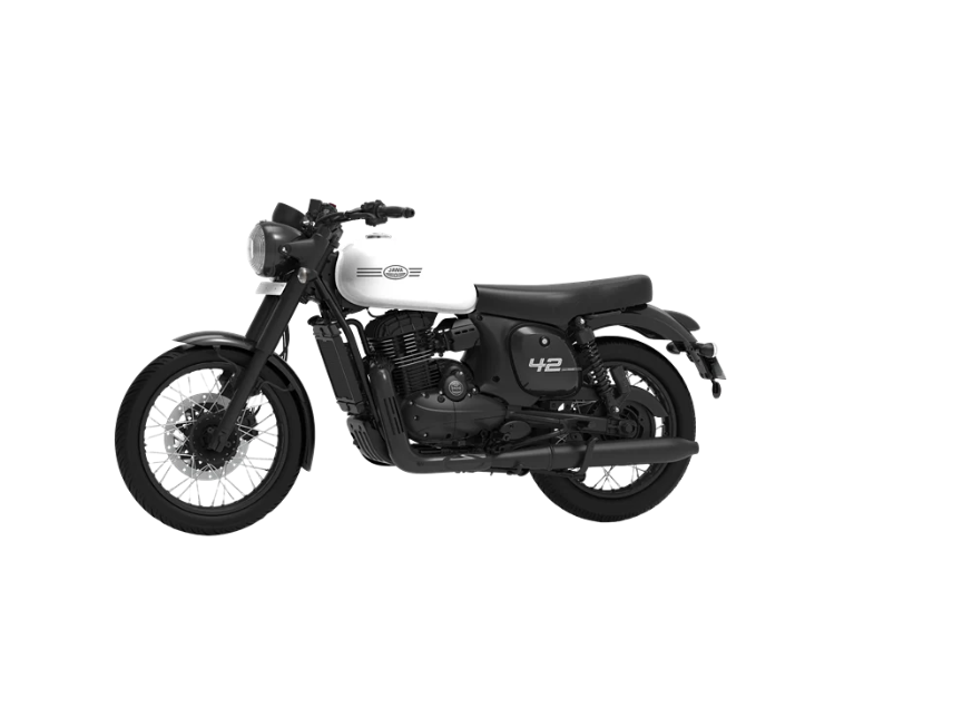 Jawa 42 looks proper retro but it gets a modern liquid-cooled engine and LED lighting.