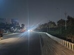 Dysfunctional street lights pose a risk to commuters at Shaheed Path in Gomti Nagar Extension. (Deepak Gupta/HT) Dysfunctional street lights pose a risk to commuters at Shaheed Path in Gomti Nagar Extension. (Deepak Gupta/HT)