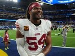 San Francisco 49ers middle linebacker Fred Warner.