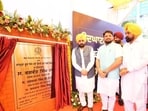 Punjab chief minister Bhagwant Mann inaugurating the 1.1-km railway over bridge (RoB) at Rampura Phul, Bathinda, built at a cost of <span class='webrupee'>₹</span>56 crore. (HT) Punjab chief minister Bhagwant Mann inaugurating the 1.1-km railway over bridge (RoB) at Rampura Phul, Bathinda, built at a cost of <span class='webrupee'>₹</span>56 crore. (HT)