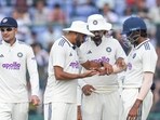 Sai Sudharsan of India gets injured during the second day of the Second and Final Test cricket match between India and West Indies 