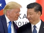 US President Donald Trump with Chinese President Xi Jinping