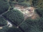 A satellite image shows after explosion closer view of blast site accurate energetic systems facility, in Humphreys County, Tennessee, U.S., October 10, 2025. (Satellite image ©2025 Vantor/Handout via REUTERS)