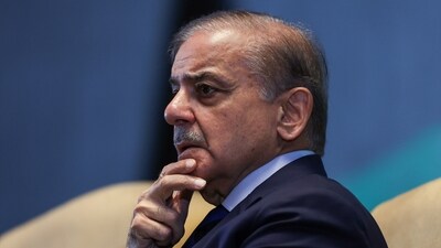 Pakistan's Prime Minister Shehbaz Sharif looks on during a business and investment conference he attended with Malaysia's Prime Minister Anwar Ibrahim during Sharif's official visit, in Kuala Lumpur, Malaysia, Monday, Oct. 6, 2025. AP/PTI(AP10_06_2025_000205A) (AP) Pakistan's Prime Minister Shehbaz Sharif looks on during a business and investment conference he attended with Malaysia's Prime Minister Anwar Ibrahim during Sharif's official visit, in Kuala Lumpur, Malaysia, Monday, Oct. 6, 2025. AP/PTI(AP10_06_2025_000205A) (AP)