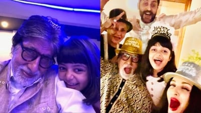 Aishwarya Rai posted an adorable photo of Amitabh Bachchan and Aaradhya Bachchan on his 83rd birthday. Aishwarya Rai posted an adorable photo of Amitabh Bachchan and Aaradhya Bachchan on his 83rd birthday.