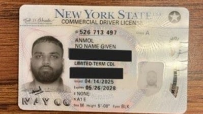 Anmol, who unlawfully entered the US in 2023, held a New York CDL. DHS raises concerns over illegal aliens acquiring commercial licenses. (X@DHSgov) Anmol, who unlawfully entered the US in 2023, held a New York CDL. DHS raises concerns over illegal aliens acquiring commercial licenses. (X@DHSgov)
